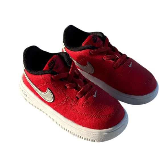 Nike Other - Nike Force 1 '18 (TD) Lace-Up Red Leather Trainers 905220 609 Sneakers Toddler